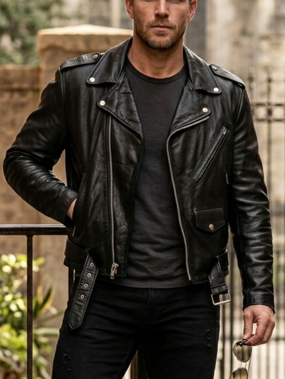 The Leather Shop Leather Biker Jacket